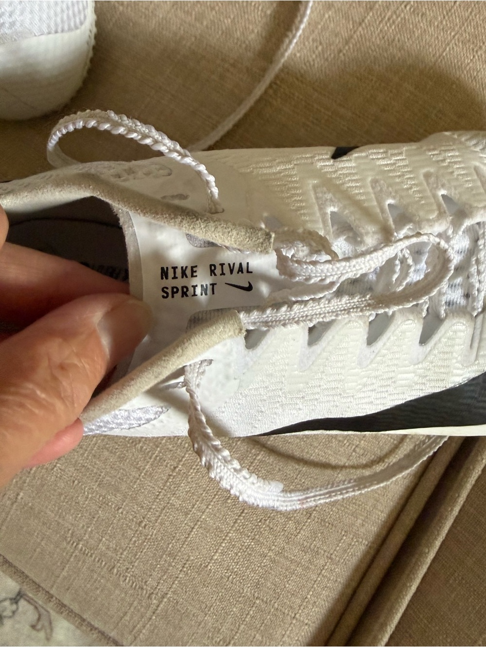Nike Women's White Track Spikes - Rival Sprint